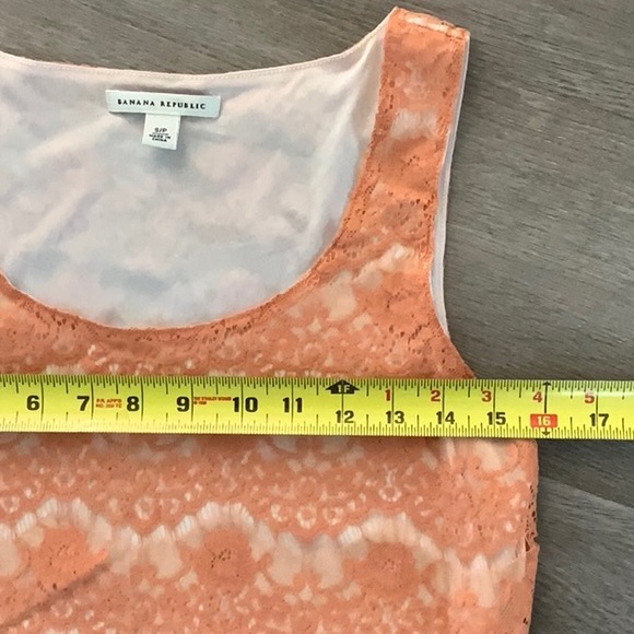 Banana Republic Small Ladies Tank - orange lace/lined. Never worn! - Picture 4 of 9